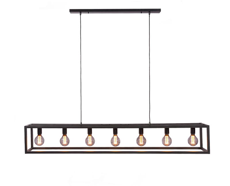 Krankzinnigheid heldin Het formulier Hanglamp Tiamo zwart staal
