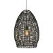 Hanglamp Orcia rond 46 cm rotan zwart