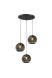 Hanglamp Fiorenza Ø 30 cm zwart staal 3-lichts