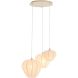 Hanglamp Moscito ecru linnen 3-lichts