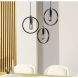 Hanglamp Girare zwart metaal 3-lichts