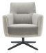 Draaifauteuil Malteno polyether zitting grijs beige