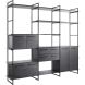 Wandkast Sistema 226x244x45 cm zwart opstelling 1