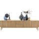 TV-meubel Arrosto eikenhout 58x225x40 cm light roast