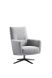 Draaifauteuil Morini pocketveren/visco zitting zinc