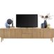 TV-meubel Arrosto eikenhout 58x225x40 cm light roast