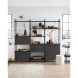 Wandkast Sistema 226x244x45 cm zwart opstelling 1