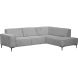 Hoekbank rechts Riccione lichtgrijs basic comfort