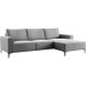 Hoekbank rechts Fabria grijs basic comfort