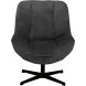 Draaifauteuil Fortenza velvet antraciet