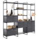 Wandkast Sistema 226x244x45 cm zwart opstelling 1