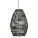 Hanglamp Orcia rond 46 cm rotan zwart