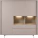 Opbergkast Famosa grijs 150x150x45 cm