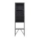 Vitrinekast Orizone (52 cm) zwart metaal