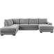 Hoekbank links Florance polyether grijs