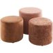 Poef Roby 40 cm bruin rond