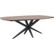 Eettafel Mascaro 220x120 cm Deens ovaal dark mango