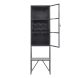 Vitrinekast Orizone (52 cm) zwart metaal