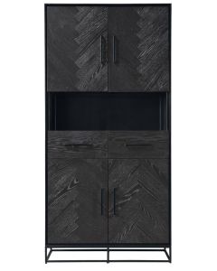 Opbergkast Veneta (94 Cm) eiken fineer zwart
