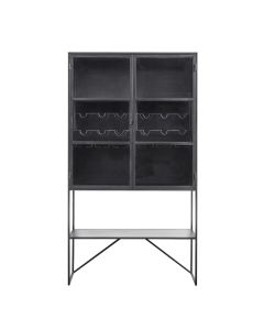 Vitrinekast Orizone (100 cm) zwart metaal
