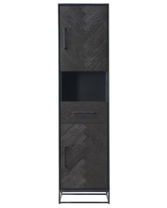 Boekenkast Veneta (49 Cm) eiken fineer zwart