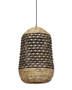 Hanglamp Capena naturel zwart 58x37,5 cm