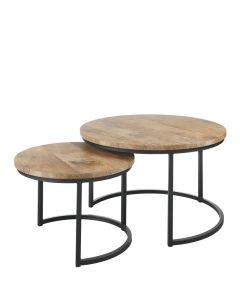 Salontafel Lunata (set van 2) oriënt decor frame zwart