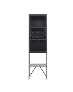 Vitrinekast Orizone (52 cm) zwart metaal