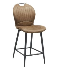 Barkruk Castione microvezel cognac