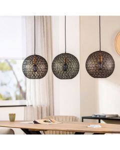 Hanglamp Tossica Ø 30 cm zwart staal 3-lichts