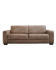 4 zitsbank Moletti met contraststiksel /microleder brandy