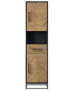 Boekenkast Veneta (49 Cm) eiken fineer zwart/naturel