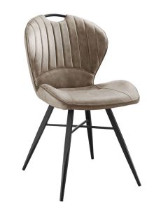 Eetkamerstoel Castione microvezel taupe