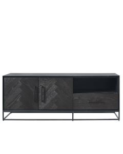 TV-meubel Veneta (154 Cm) eiken fineer zwart