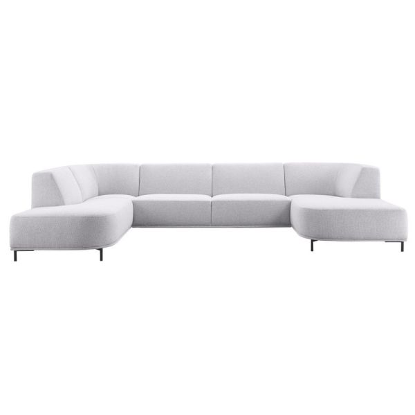 Hoekbank links Pantini lichtgrijs excellent comfort