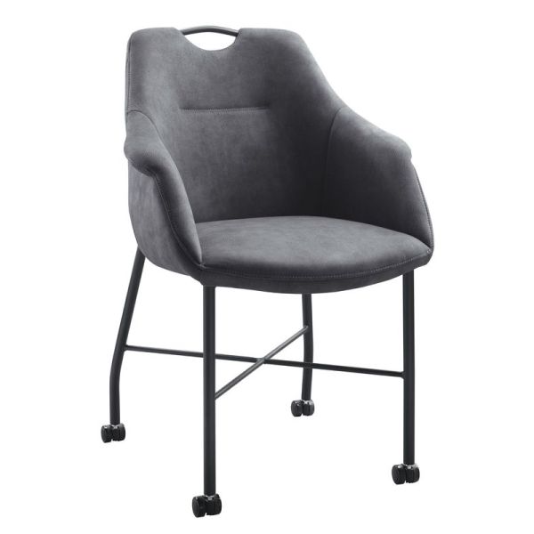 Eetkamerstoel Lucide microvezel antraciet