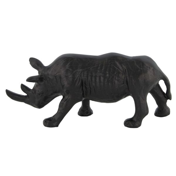 Ornament Trissino neushoorn zwart