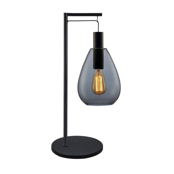 Tafellamp Felinio smoke glas 1-lichts hangend
