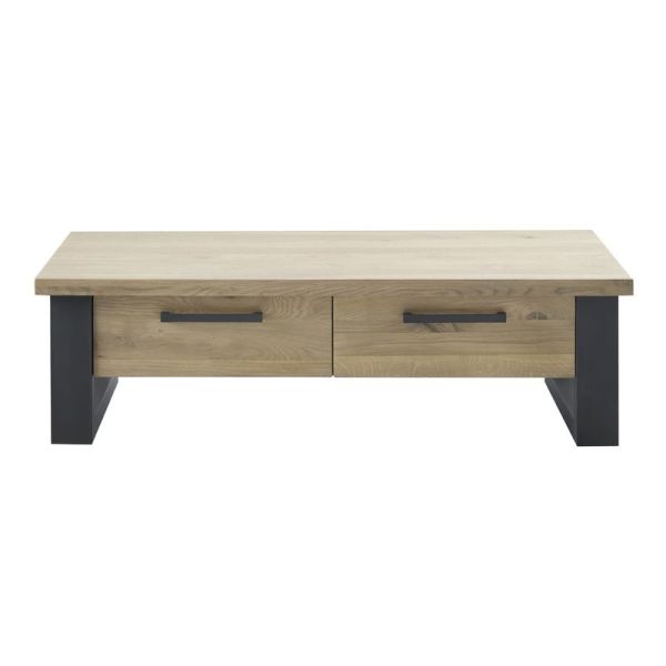Salontafel Verato eikenhout 70x140 cm rechthoekig natural grey
