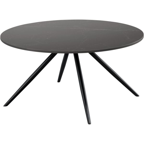 Salontafel Cercio keramiek 80 cm rond zwart