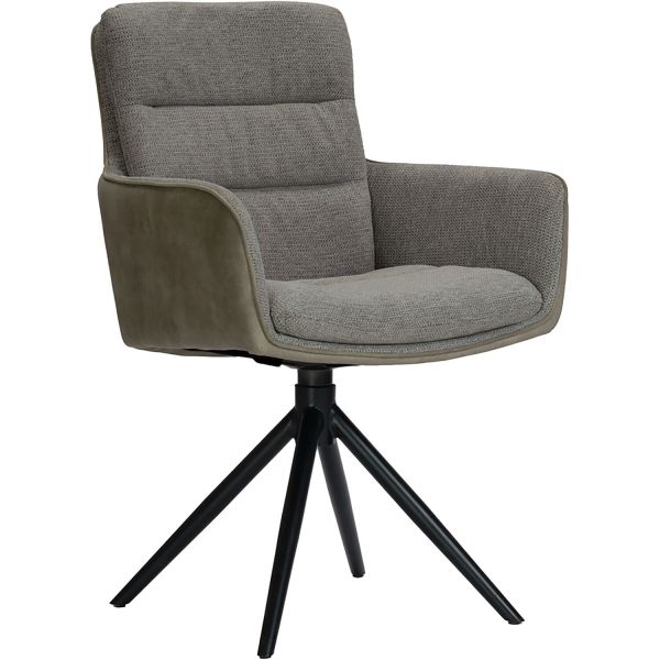 Eetkamerstoel Letta draaibaar velvet groen