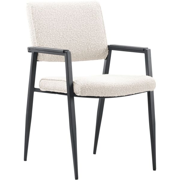 Eetkamerstoel Jisca bouclé ecru