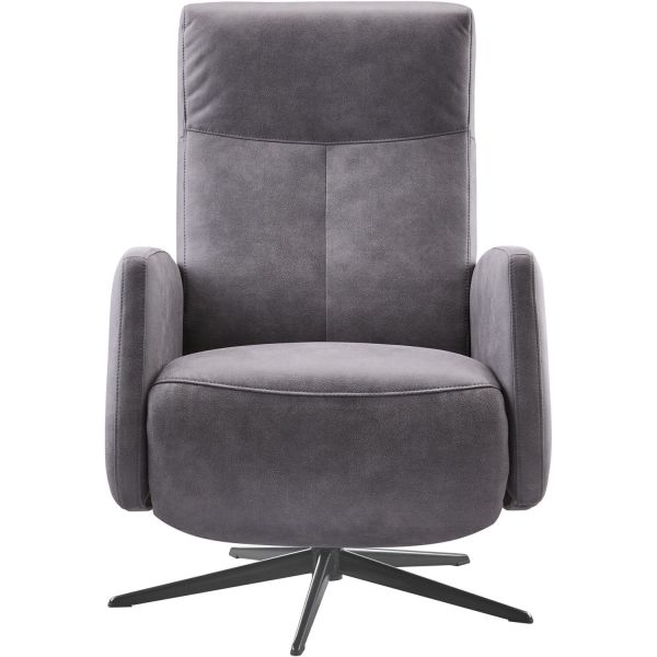 Relaxfauteuil Perfini elektrisch verstelbare rug en voetensteun antraciet