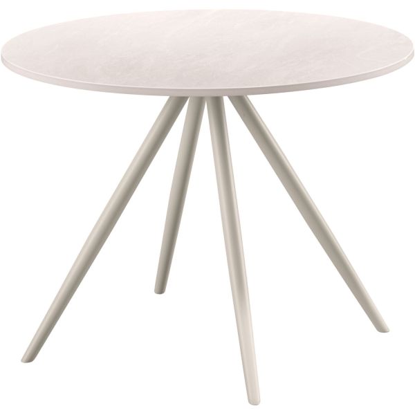 Bijzettafel Cercio keramiek 60 cm rond wit