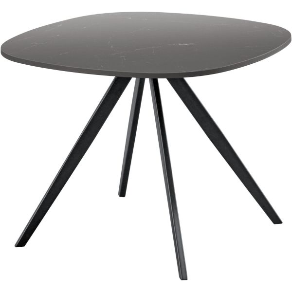 Bijzettafel Fitura keramiek 60x60 cm vierkant zwart