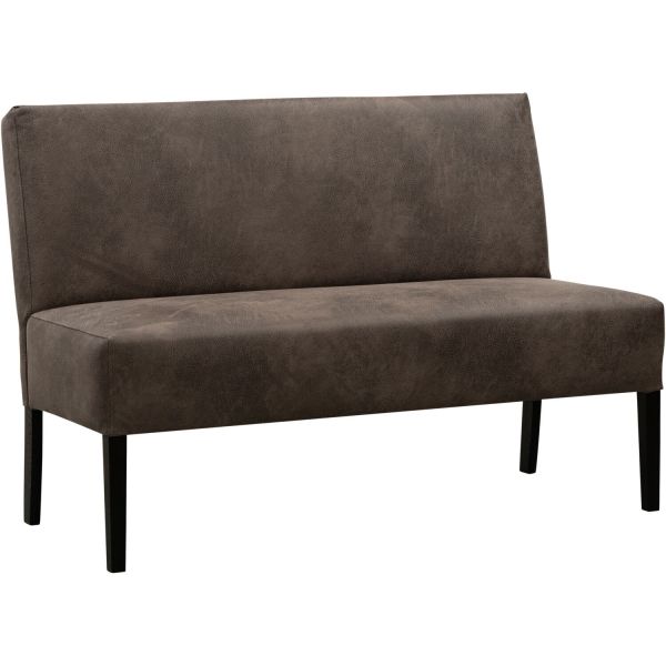 Eetkamerbank Avanza 130 cm microleder donkergrijs