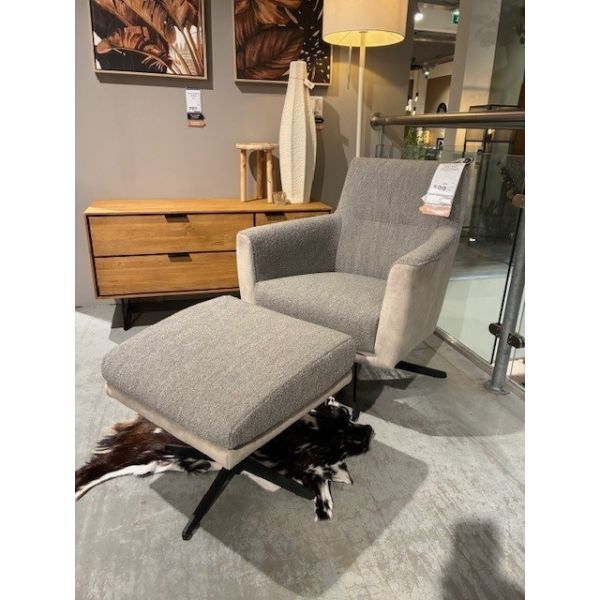 Draaifauteuil Malteno + Hocker