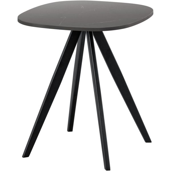 Bijzettafel Fitura keramiek 40x40 cm vierkant zwart