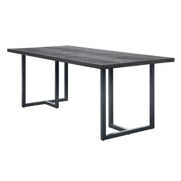 Eettafel Vinito 220x95 eiken fineer zwart