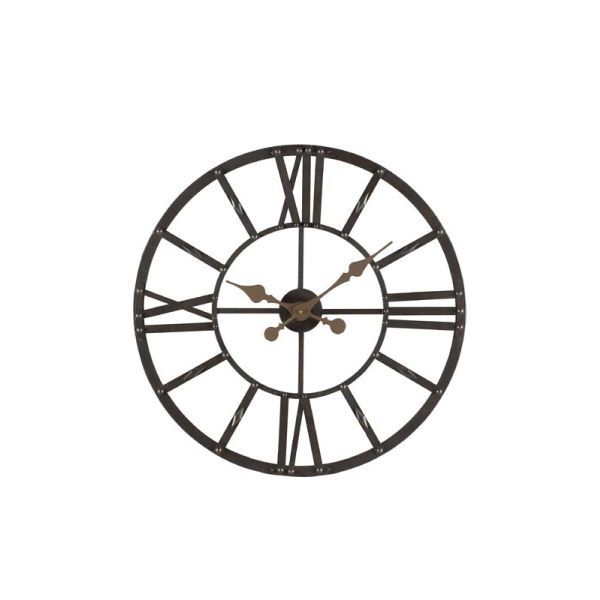 Wandklok Nimar rond 60cm bruin